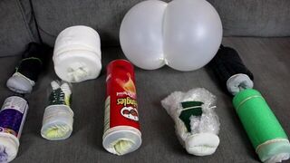 Я трахнул 10 самодельных секс-игрушек (мишки Гамми, банка Pringles и многое другое) Карманная киска порно